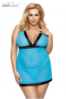 LIESSA - Chemise turchese con rifiniture nere. LIESSA - Chemise turchese con rifiniture nere.