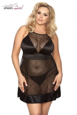 Elysia - Babydoll in pizzo floreale e raso. Elysia - Babydoll in pizzo floreale e raso.