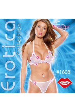 Lingerie Coquette: completino due pezzi con margherite in stoffa. Lingerie Coquette: completino due pezzi con margherite in stoffa.