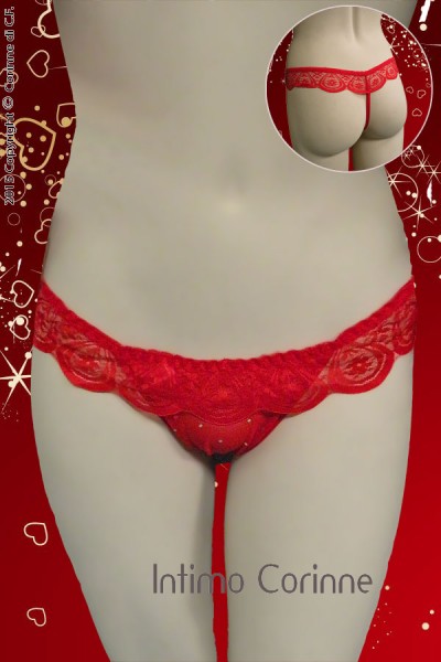 Tanga rosso con lustrini. Tanga rosso con lustrini.