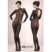 Catsuit nera a maniche lunghe con colletto. Catsuit nera a maniche lunghe con colletto.