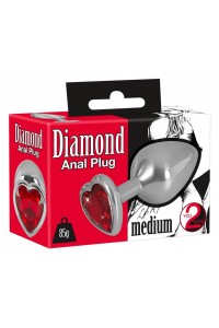 Plug in alluminio con gemma decorativa. 8.2 cm Plug in alluminio con gemma decorativa. 8.2 cm