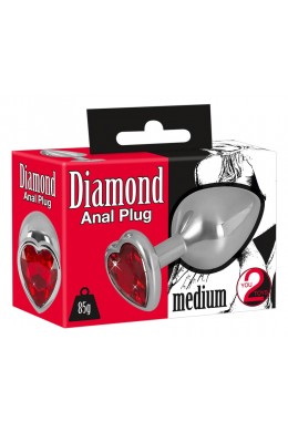 Plug in alluminio con gemma decorativa. 8.2 cm
