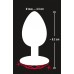 Plug in alluminio con gemma decorativa. 8.2 cm Plug in alluminio con gemma decorativa. 8.2 cm