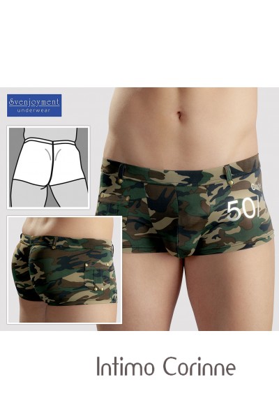 Svenjoyment:: boxer mimetico con tasca. Svenjoyment:: boxer mimetico con tasca.