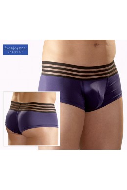 Svenjoyment: boxer blu con fascia elastica a strisce.