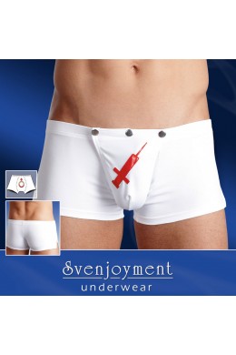 Boxer uomo con disegno siringa.