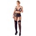 Set reggiseno, reggicalze e perizoma aperti. Set reggiseno, reggicalze e perizoma aperti.