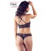 Bralette e tanga brasiliana con motivo criss cross. Bralette e tanga brasiliana con motivo criss cross.