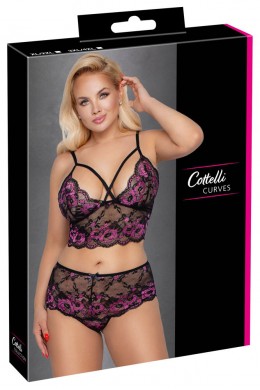 Top e culotte in pizzo bicolore. Top e culotte in pizzo bicolore.