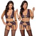 Set intimo 4 pezzi in pizzo viola con polsini. Set intimo 4 pezzi in pizzo viola con polsini.