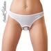 Tanga con perle al cavallo. Bianco Tanga con perle al cavallo. Bianco