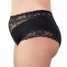 Slip aperto con inserti in pizzo e filo di perle. Taglie comode Slip aperto con inserti in pizzo e filo di perle. Taglie comode
