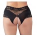Slip aperto con inserti in pizzo e filo di perle. Taglie comode Slip aperto con inserti in pizzo e filo di perle. Taglie comode