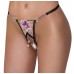Tanga aperto con perle, anelli di strass e catene. Tanga aperto con perle, anelli di strass e catene.
