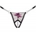 Tanga aperto con perle, anelli di strass e catene. Tanga aperto con perle, anelli di strass e catene.