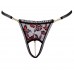 Tanga aperto ricamato con perle e strass. Tanga aperto ricamato con perle e strass.