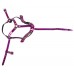 Imbracatura facciale color fucsia metallizzato con strass. Imbracatura facciale color fucsia metallizzato con strass.