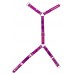 Imbracatura per il corpo color fucsia metallizzato. Imbracatura per il corpo color fucsia metallizzato.
