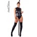 Body in tessuto effetto bagnato con zip. Body in tessuto effetto bagnato con zip.