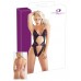 Body in pizzo con stringhe. Nero/fucsia. Body in pizzo con stringhe. Nero/fucsia.