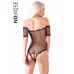Body a rete con maniche corte e bordi in pizzo. Body a rete con maniche corte e bordi in pizzo.