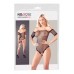 Body a rete con maniche corte e bordi in pizzo. Body a rete con maniche corte e bordi in pizzo.