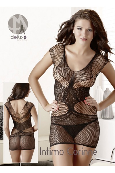 Chemise lavorata con motivi a rete mista. Chemise lavorata con motivi a rete mista.