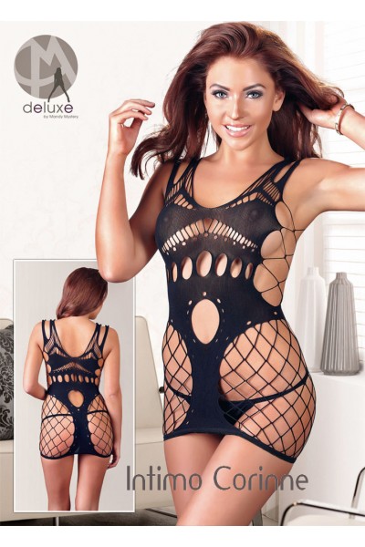 Mandy Mystery: chemise a rete con motivi semi coprenti. Mandy Mystery: chemise a rete con motivi semi coprenti.