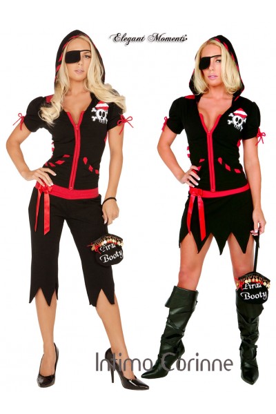 Costume corsara 5 pezzi. Include gonna e pinocchietti. Costume corsara 5 pezzi. Include gonna e pinocchietti.
