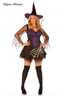 Costume strega con ragnatele 2 pezzi. XL Costume strega con ragnatele 2 pezzi. XL