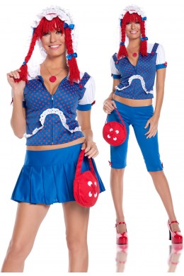 Costume bambola di pezza 5 pz. Include gonna e pinocchietti. Costume bambola di pezza 5 pz. Include gonna e pinocchietti.