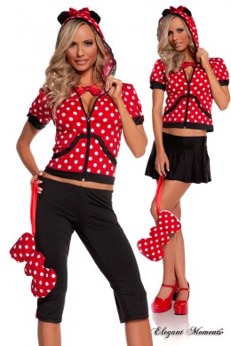Costume topolina 5 pezzi. Include gonna e pinocchietti. Costume topolina 5 pezzi. Include gonna e pinocchietti.