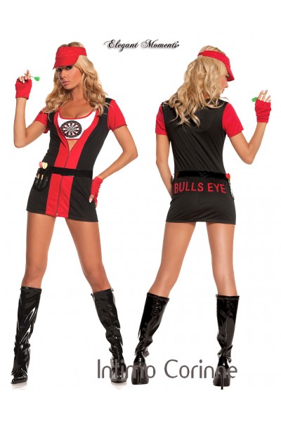 Costume giocatrice freccette 6 pezzi. Costume giocatrice freccette 6 pezzi.