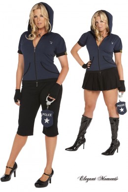 Costume poliziotta 5 pezzi XL. Include gonna e pinocchietti. Costume poliziotta 5 pezzi XL. Include gonna e pinocchietti.