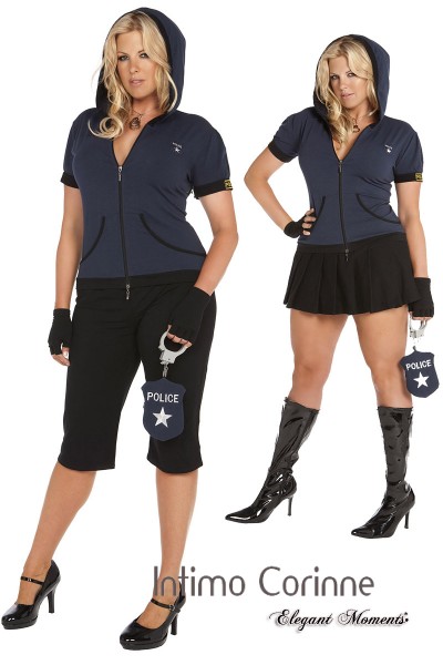 Costume poliziotta 5 pezzi XL. Include gonna e pinocchietti. Costume poliziotta 5 pezzi XL. Include gonna e pinocchietti.