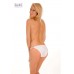 Krystal: body bianco con legatura anteriore. Maiorca. Krystal: body bianco con legatura anteriore. Maiorca.