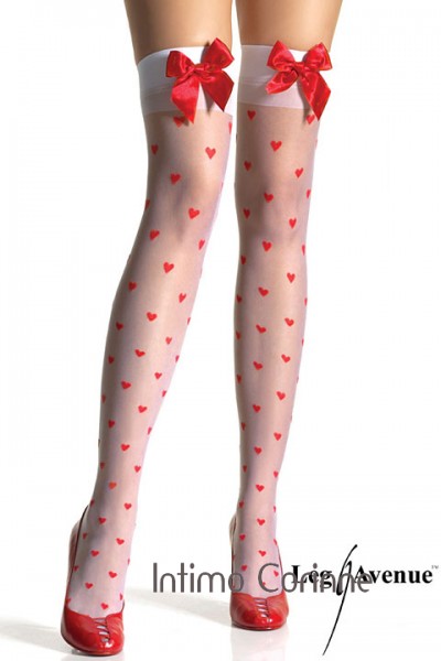 calze con cuoricini e fiocco. XL
