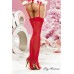 Leg Avenue: calze velate con fiocco e piume di marabou Leg Avenue: calze velate con fiocco e piume di marabou