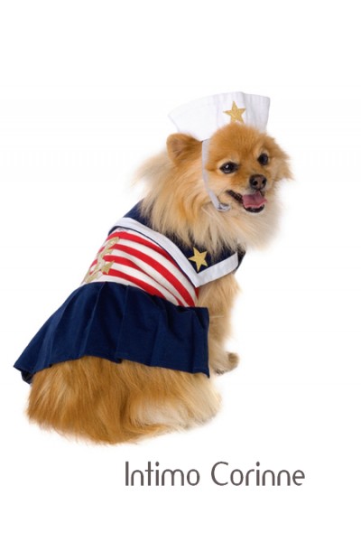 ULTIMO PEZZO - Costume per cani da marinaio. ULTIMO PEZZO - Costume per cani da marinaio.