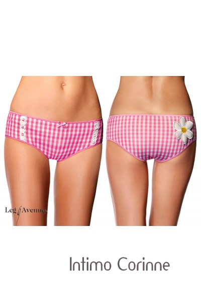 INTIMO LEG AVENUE • slip a quadretti con margherita. INTIMO LEG AVENUE • slip a quadretti con margherita.