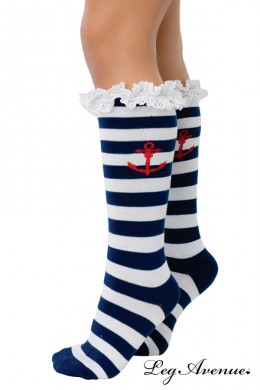 Leg Avenue Kids: calzini bimbo bianco/blu da marinaio. Leg Avenue Kids: calzini bimbo bianco/blu da marinaio.
