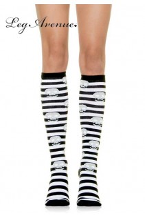 Leg Avenue: calze a righe con teschi. Leg Avenue: calze a righe con teschi.