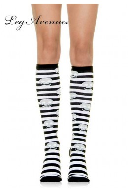 Leg Avenue: calze a righe con teschi. Leg Avenue: calze a righe con teschi.