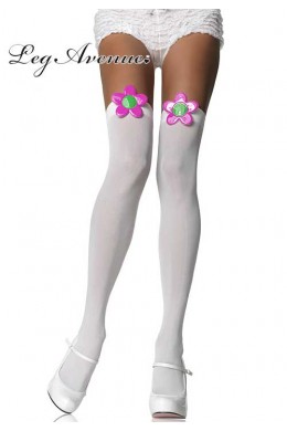 Leg Avenue: calze con fiore. Leg Avenue: calze con fiore.