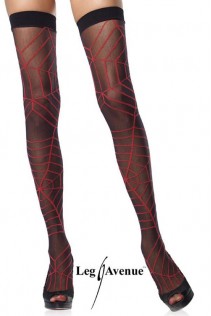 LEG AVENUE: Calze con ragnatela rossa. LEG AVENUE: Calze con ragnatela rossa.