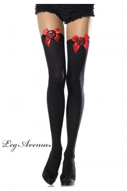 LEG AVENUE: Calze con fiocchi e teschi.