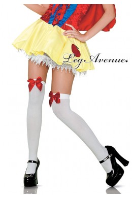LEG AVENUE: Calze parigine lisce con fiocco XL. LEG AVENUE: Calze parigine lisce con fiocco XL.