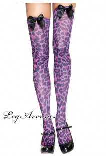 Leg Avenue: calze maculate con fiocco. Leg Avenue: calze maculate con fiocco.