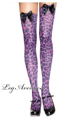 Leg Avenue: calze maculate con fiocco. Leg Avenue: calze maculate con fiocco.